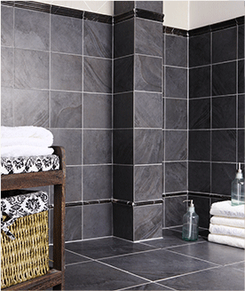 黑色瓷砖美缝效果