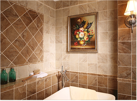 浴盆一角瓷砖美缝剂效果